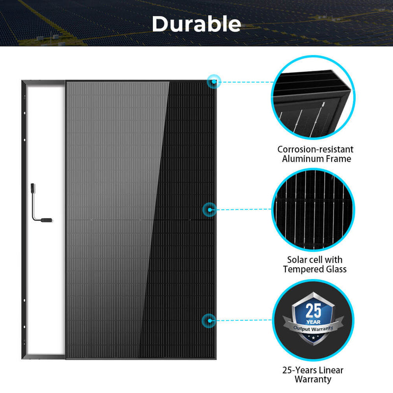 500W Mono Black PERC Solar Panel UL 61730