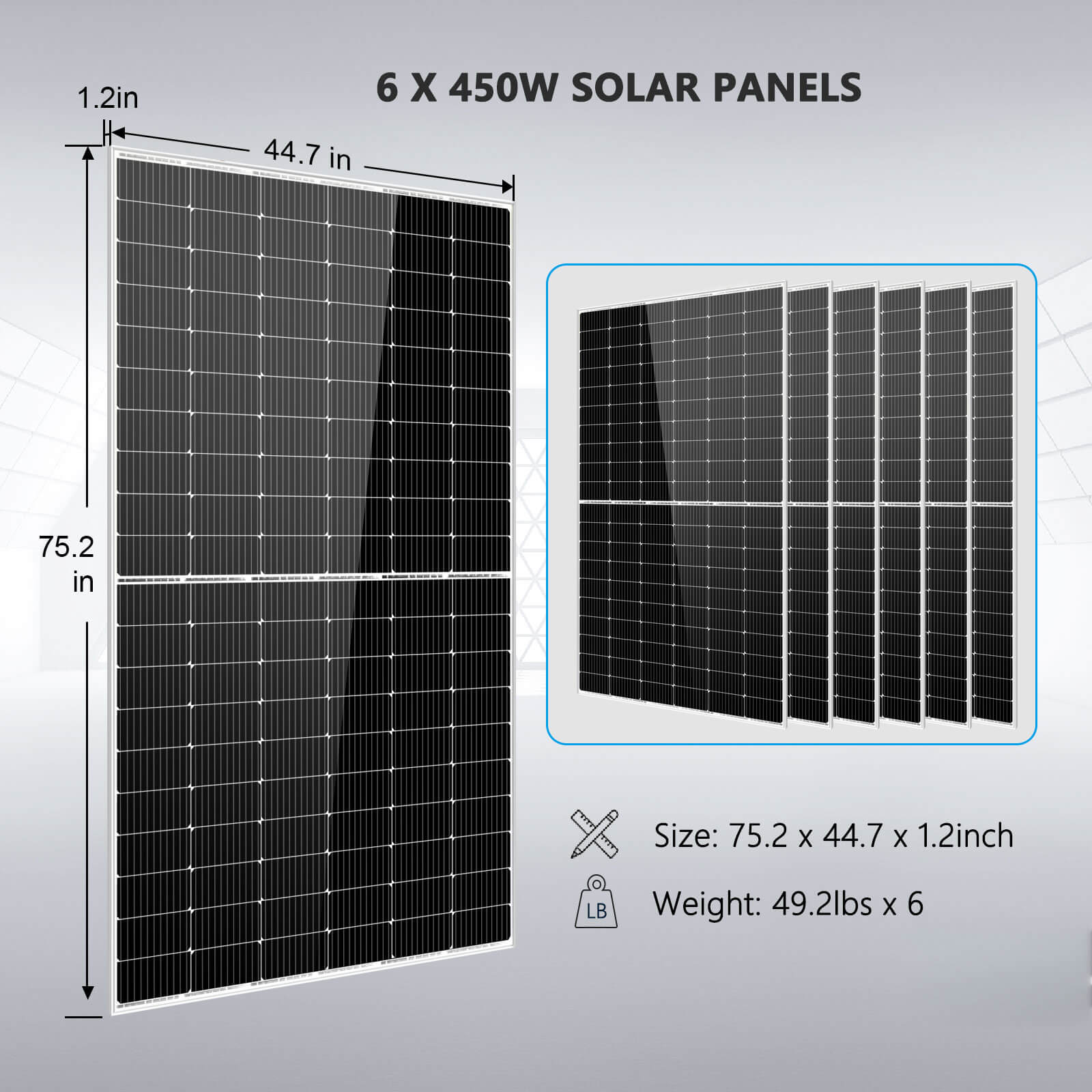 Sungold Power Solar Kit 5000W 48V 120V output 10.24KWH Lithium Battery 2700 Watt Solar Panel SGK-5PRO