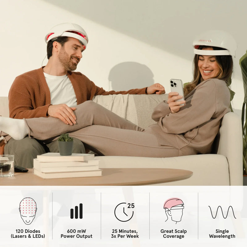 iRESTORE Laser Essential Laser Hair Growth System - FDA-Cleared Red Light Therapy for Hair Regrowth