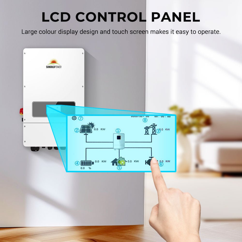 Sungold Power UL 10KW Hybrid Inverter 48V Split Phase Grid Feedback Batteryless