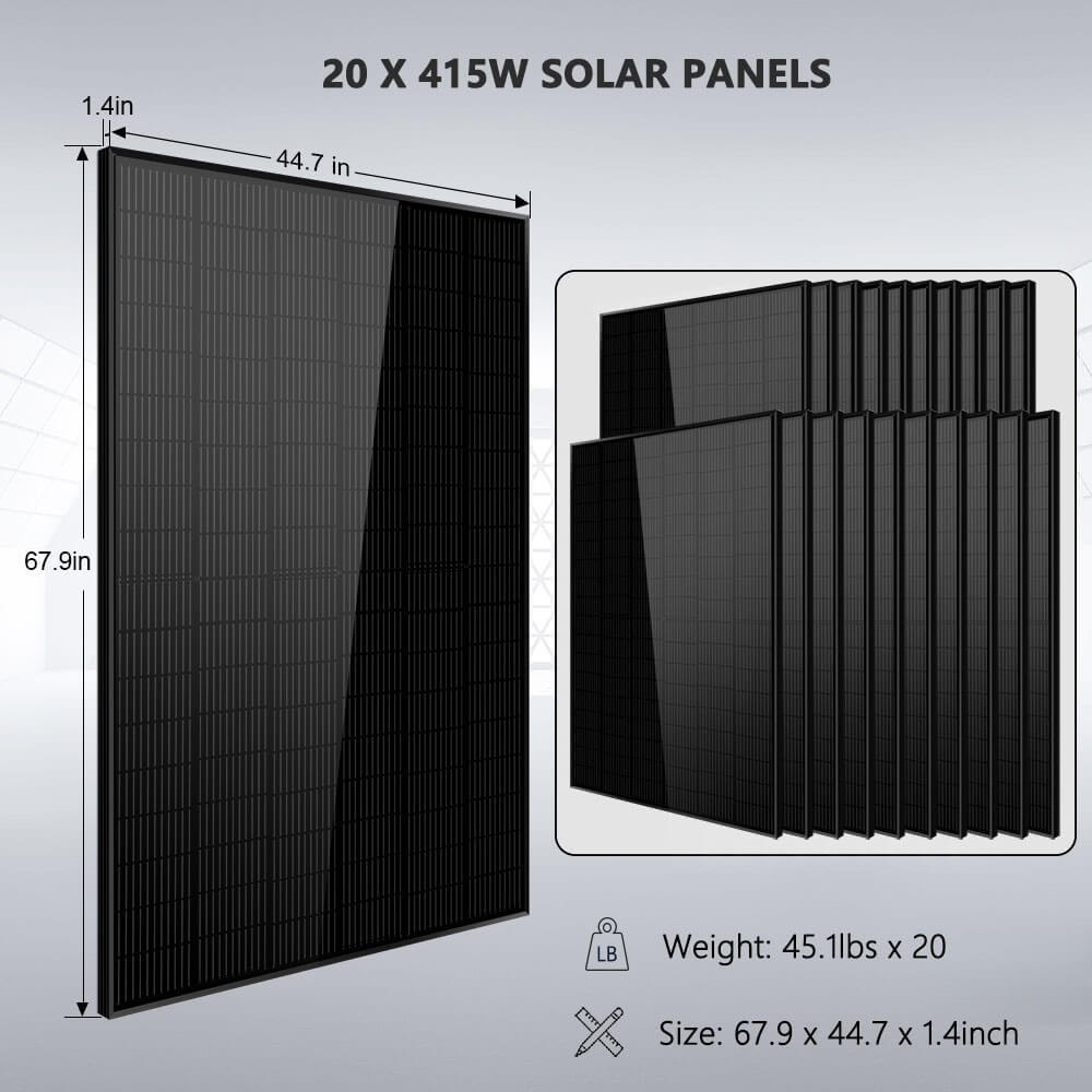 Sungold Power Complete Hybrid Solar Kit 10000W 48V 120V/240V output 20.48KWH Lithium Battery 8300 Watt Solar Panel SHB-10KM20K