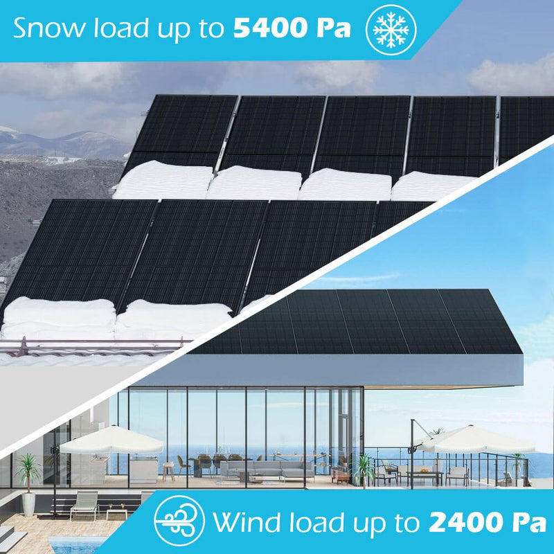 370W Mono Black PERC Solar Panel UL 61730