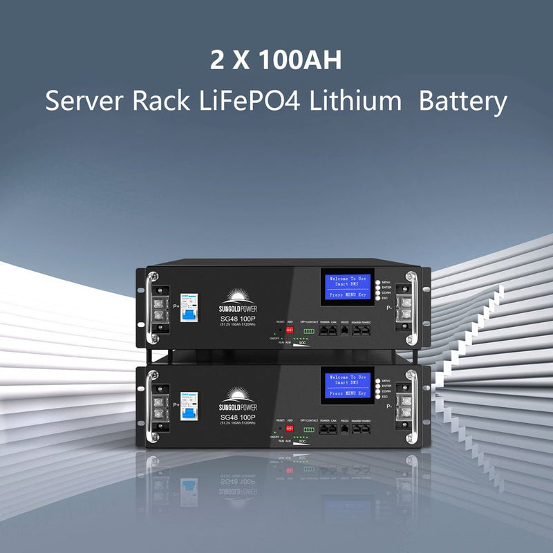 Off-Grid Solar Kit 6500W 48VDC 120/240VAC LifePo4 10.24KWH Lithium Battery 8 X 415W Solar Panels SGR-6510E