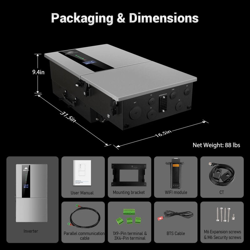 7.6KW Hybrid Inverter 48V Split Phase SGN7.6K1HB-48