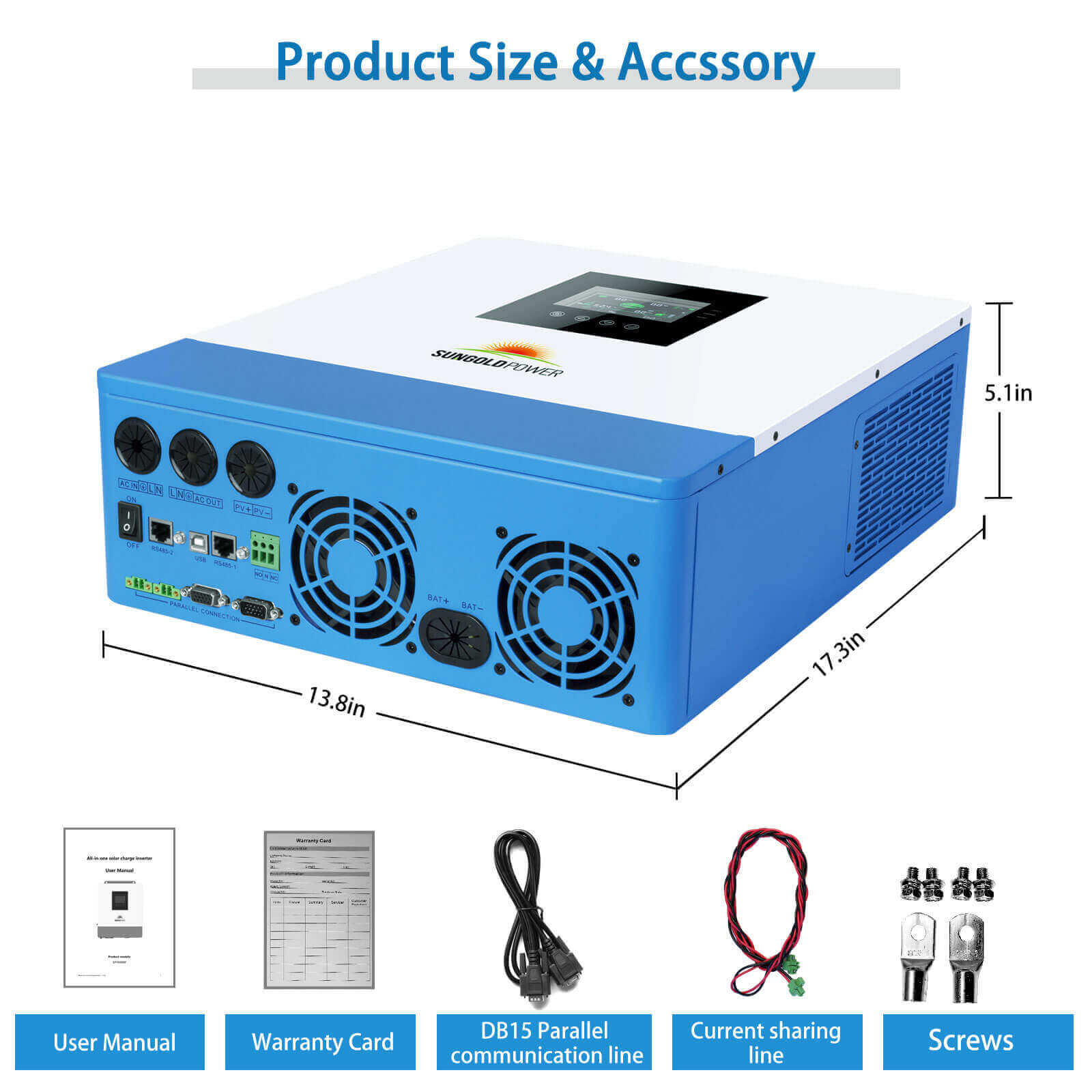 Sungold Power 5000W 48V Solar Charger Inverter SPH5048P