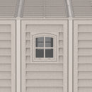 Duramax 10.5x31ft Vinyl Garage, Vinyl Storage Shed with Foundation, 2 Windows & Side Doors