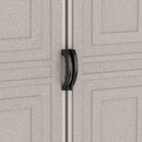 Duramax 10.5x28.5 ft Vinyl Garage, Vinyl Storage Shed with Foundation, 2 Windows & Side Doors