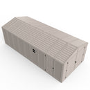 Duramax 10.5×23ft Vinyl Garage, Vinyl Storage Shed with Foundation, 2 Windows & Side Doors