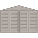 Duramax 10.5x28.5 ft Vinyl Garage, Vinyl Storage Shed with Foundation, 2 Windows & Side Doors
