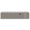 Duramax 10.5x31ft Vinyl Garage, Vinyl Storage Shed with Foundation, 2 Windows & Side Doors