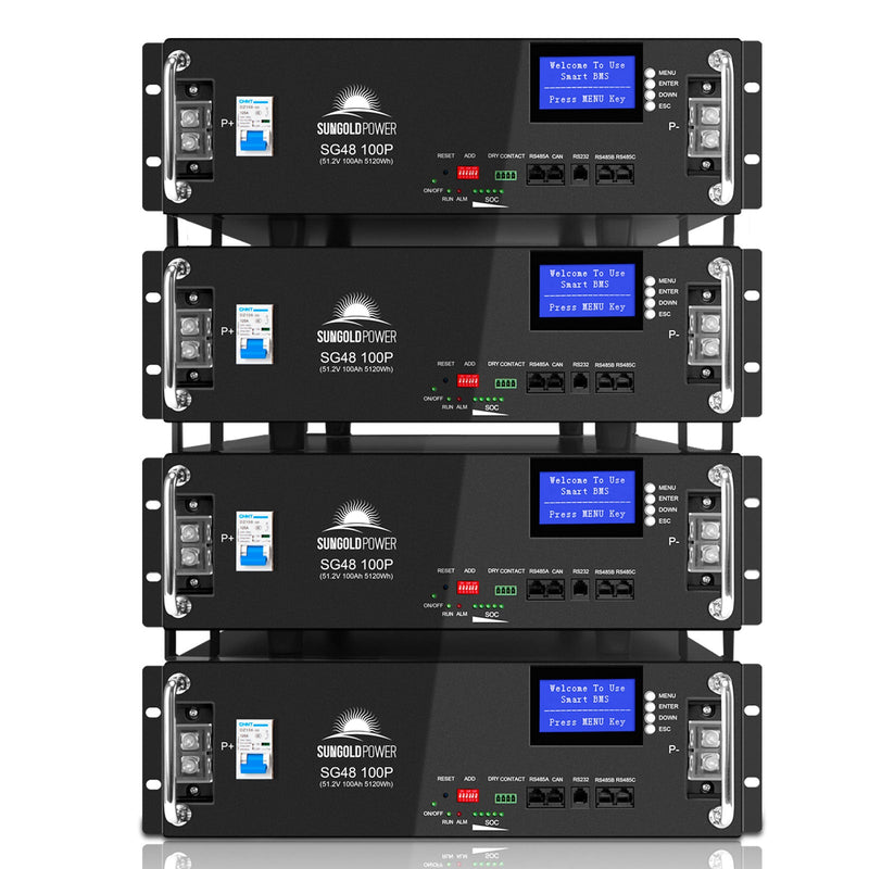 48V 100AH Server Rack LiFePO4 Lithium  Battery SG48100P UL1973  UL9540A