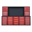 10' Storage Cabinet with Workbench (40 Drawers & 2 Cabinets)