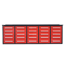 10' Workbench with Storage Drawers (25 Drawers)