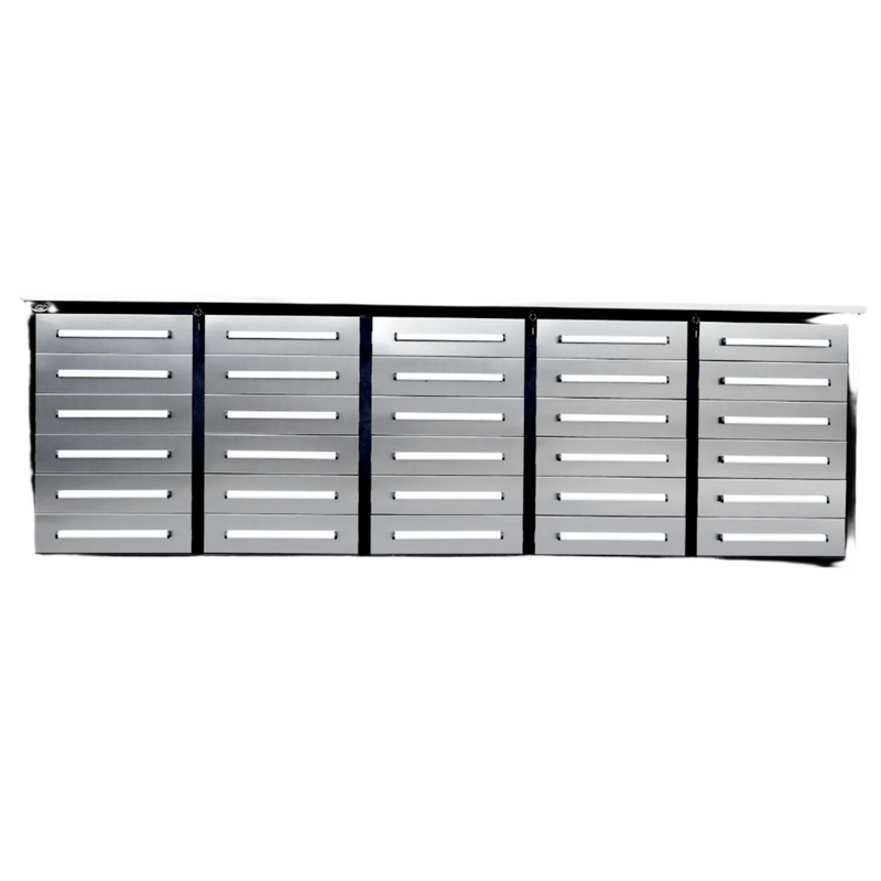 10ft Storage Cabinet with 30 Drawers