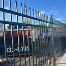 10x7 ft Steel Fence with 3 Rails, 30 Panels
