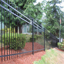 10x7 ft Steel Fence with 3 Rails, 30 Panels