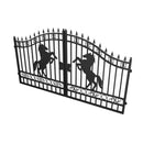 12x8 ft Dual Swing Driveway Steel Gate