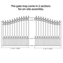 12x6 ft Steel Sliding Driveway Gate
