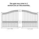 12x6 ft Steel Sliding Driveway Gate