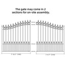 12x6 ft Steel Sliding Driveway Gate