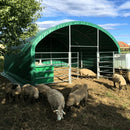 Chery Industrial 13' x 13' Livestock Corral Shelter with Front Door