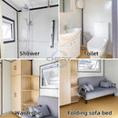 Bastone Portable Office with Bedroom and Bathroom - SUIMO87WH01 - Serenity Provision