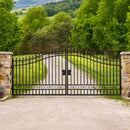 16x8 ft Steel Dual Swing Driveway Gate
