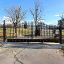 16x8 ft Dual Swing Driveway Gate with Star Pattern
