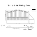 14x6 ft Steel Sliding Driveway Gate
