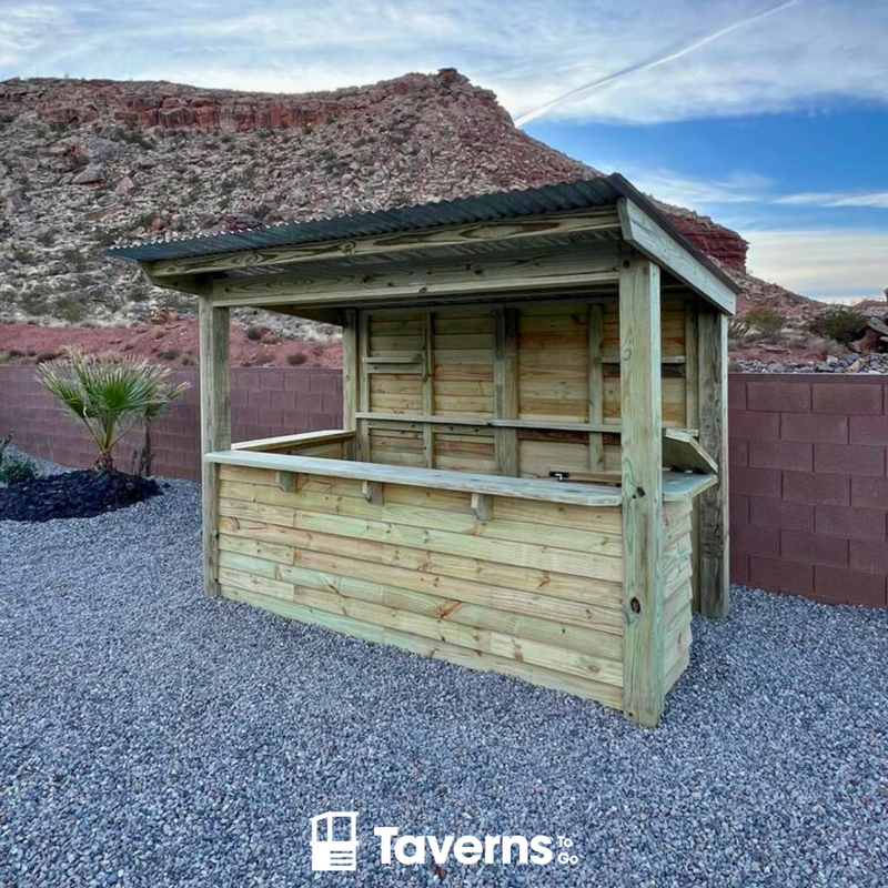 Taverns-To-Go 11 x 6 ft Dunbar Deluxe Backyard Patio Bar(LARGE)