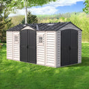 Duramax 15×8 ft APEX PRO Storage Shed With Foundation Kit