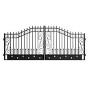 16x8 ft Dual Swing Driveway Gate with Star Pattern
