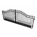 16x8 ft Dual Swing Driveway Gate with Star Pattern
