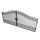 16x8 ft Steel Dual Swing Driveway Gate