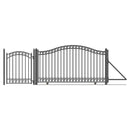16ft Steel Sliding Driveway Gate with 5ft Pedestrian Gate