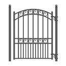 16ft Steel Sliding Driveway Gate with 5ft Pedestrian Gate