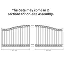 16x6 ft Steel Sliding Driveway Gate