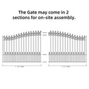16x6 ft Steel Sliding Driveway Gate