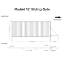 16x6 ft Steel Sliding Driveway Gate