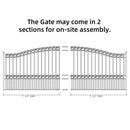 16x6 ft Steel Sliding Driveway Gate