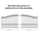 16x6 ft Steel Sliding Driveway Gate