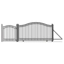 18ft Steel Sliding Driveway Gate with 5ft Pedestrian Gate