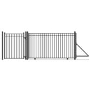 18ft Steel Sliding Driveway Gate with 5ft Pedestrian Gate