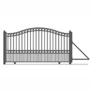 18ft Steel Sliding Driveway Gate with 5ft Pedestrian Gate