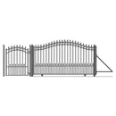 18ft Steel Sliding Driveway Gate with 5ft Pedestrian Gate