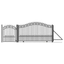 18ft Steel Sliding Driveway Gate with 5ft Pedestrian Gate