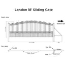 18x6 ft Steel Sliding Driveway Gate