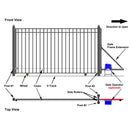 18x6 ft Steel Sliding Driveway Gate