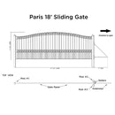 18x6 ft Steel Sliding Driveway Gate