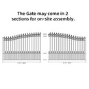 18x6 ft Steel Sliding Driveway Gate